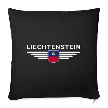 Conception de t-shirt Liechtenstein pour les fans - Housse de coussin décorative 45 x 45 cm - noir - Devant