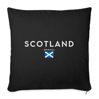 Flag of Scotland, Scottish pride - Sofa pillowcase 17,3'' x 17,3'' (45 x 45 cm) - black - Front