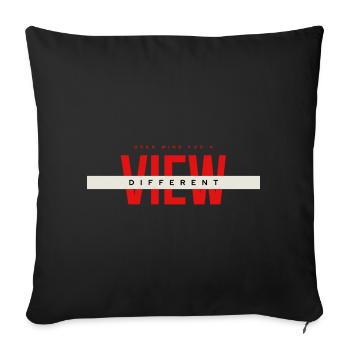 View Different Mindset - Sofa pillowcase 17,3'' x 17,3'' (45 x 45 cm) - black - Front