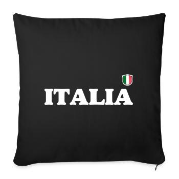 Italia Crest Vintage Typography - Sofa pillowcase 17,3'' x 17,3'' (45 x 45 cm) - black - Front