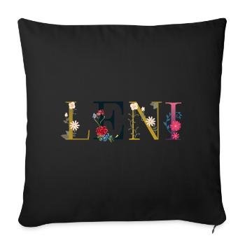 Leni - Sofa pillowcase 17,3'' x 17,3'' (45 x 45 cm) - black - Front