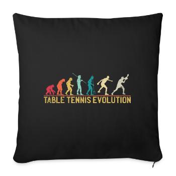Table Tennis Evolution Progression Design - Sofa pillowcase 17,3'' x 17,3'' (45 x 45 cm) - black - Front