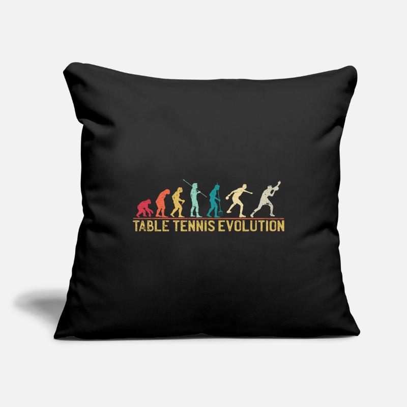Table Tennis Evolution Progression Design Housse de coussin décorative 45 x 45 cm