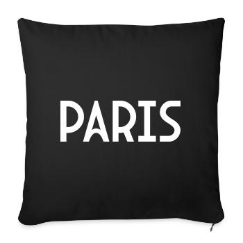 PARIS - Sofakissenbezug 45 x 45 cm - Schwarz - Vorne