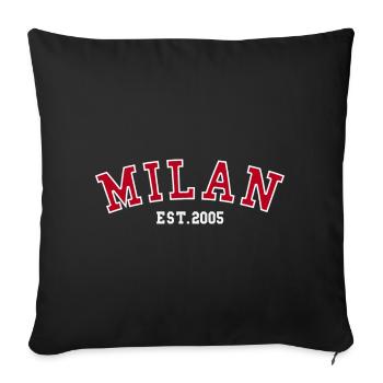 Milan_Est_2005 - Sofa pillowcase 17,3'' x 17,3'' (45 x 45 cm) - black - Front