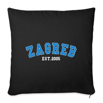Zagreb Est.2005 - Pudebetræk 45 x 45 cm - sort - Foran