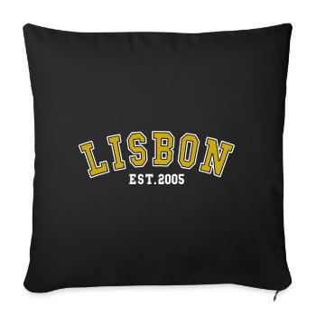 Lisbonne Est. 2005 - Housse de coussin décorative 45 x 45 cm - noir - Devant