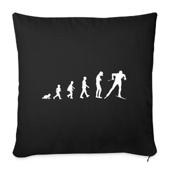 Développement du bébé au skieur - Housse de coussin décorative 45 x 45 cm - noir - Devant