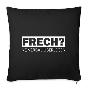 Cheeky verbally superior - Sofa pillowcase 17,3'' x 17,3'' (45 x 45 cm) - black - Front