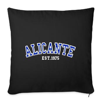 Alicante Est. 1975 - Sofa pillowcase 17,3'' x 17,3'' (45 x 45 cm) - black - Front