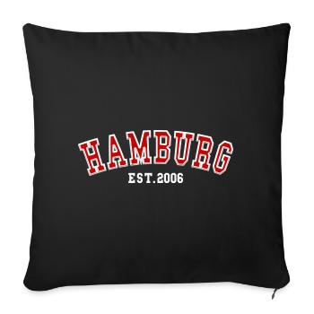 Hambourg fondée en 2006 - Housse de coussin décorative 45 x 45 cm - noir - Devant