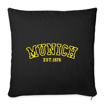 Munich Fondé en 1976 - Housse de coussin décorative 45 x 45 cm - noir - Devant