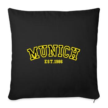 Munich fondée en 1986 - Housse de coussin décorative 45 x 45 cm - noir - Devant