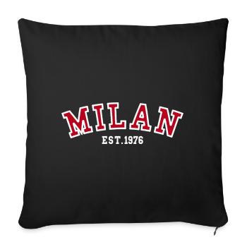 Milan Est. 1976 - Sofa pillowcase 17,3'' x 17,3'' (45 x 45 cm) - black - Front