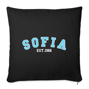 Sofia Est. 1966 - Sofa pillowcase 17,3'' x 17,3'' (45 x 45 cm) - black - Front