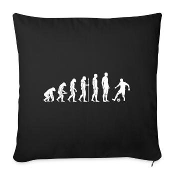 Évolution du joueur de football - Housse de coussin décorative 45 x 45 cm - noir - Devant