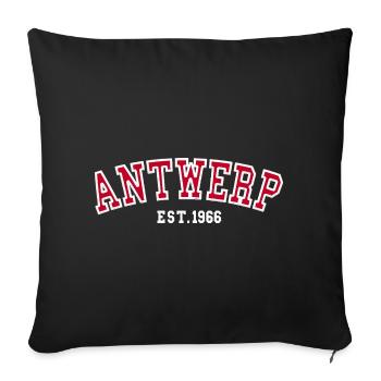 Anvers Fondée en 1966 - Housse de coussin décorative 45 x 45 cm - noir - Devant