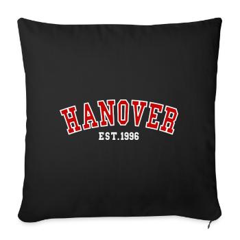 Hannover gegründet 1996 - Sofakissenbezug 45 x 45 cm - Schwarz - Vorne