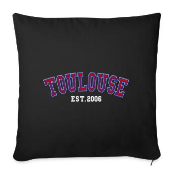Toulouse Fondée en 2006 - Housse de coussin décorative 45 x 45 cm - noir - Devant