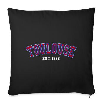 Toulouse Est. 1996 - Sofa pillowcase 17,3'' x 17,3'' (45 x 45 cm) - black - Front