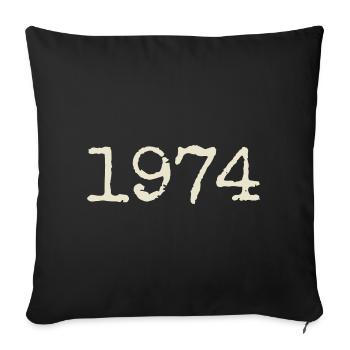 Cadeau Anniversaire 1974 - Génial depuis 1974 - Housse de coussin décorative 45 x 45 cm - noir - Devant