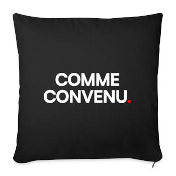 Comme convenu - Housse de coussin décorative 45 x 45 cm - noir - Devant