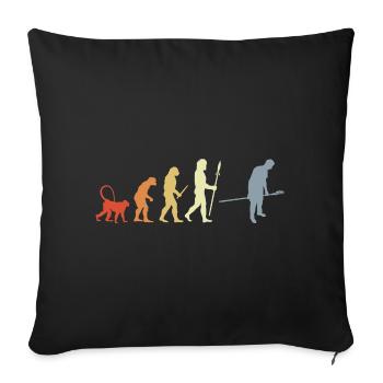 Baker Evolution Retro Look - Sofa pillowcase 17,3'' x 17,3'' (45 x 45 cm) - black - Front