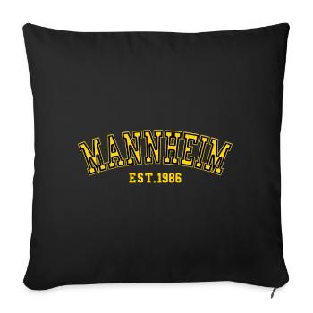 Mannheim Est. 1986 - Sofa pillowcase 17,3'' x 17,3'' (45 x 45 cm) - black - Front