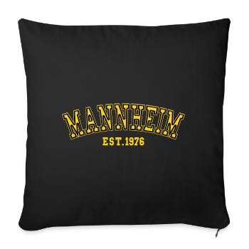 Mannheim Fondée en 1976 - Housse de coussin décorative 45 x 45 cm - noir - Devant