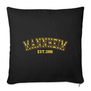 Mannheim Est. 1996 - Sofa pillowcase 17,3'' x 17,3'' (45 x 45 cm) - black - Front