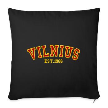 Vilnius Fondée en 1966 - Housse de coussin décorative 45 x 45 cm - noir - Devant