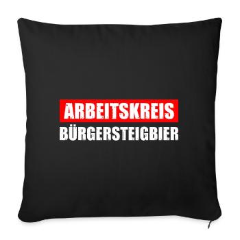 Arbeitskreis Bürgersteigbier Ortskontrollfahrt OKF - Sofakissenbezug 45 x 45 cm - Schwarz - Vorne
