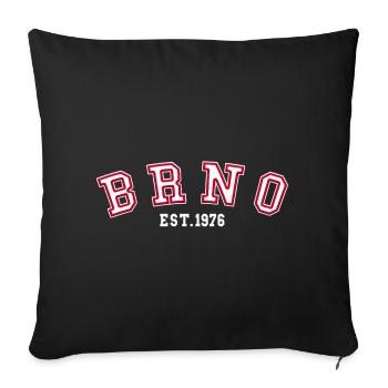 Brno Est. 1976 - Sofa pillowcase 17,3'' x 17,3'' (45 x 45 cm) - black - Front