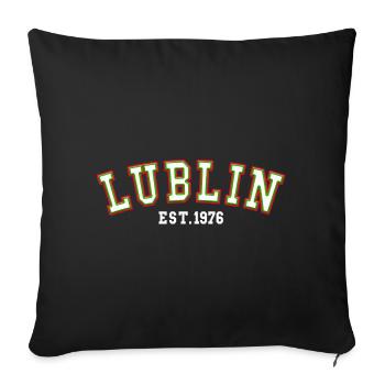 Lublin Fondée en 1976 - Housse de coussin décorative 45 x 45 cm - noir - Devant