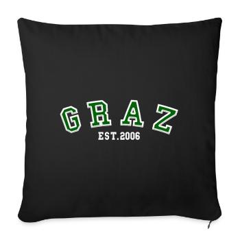 Graz fondée en 2006 - Housse de coussin décorative 45 x 45 cm - noir - Devant