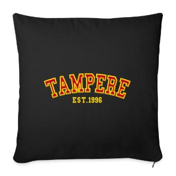 Tampere Est. 1996 - Sofa pillowcase 17,3'' x 17,3'' (45 x 45 cm) - black - Front