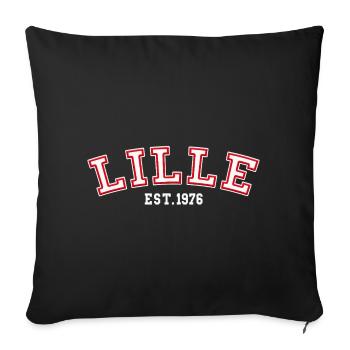 Lille Est. 1976 - Sofa pillowcase 17,3'' x 17,3'' (45 x 45 cm) - black - Front