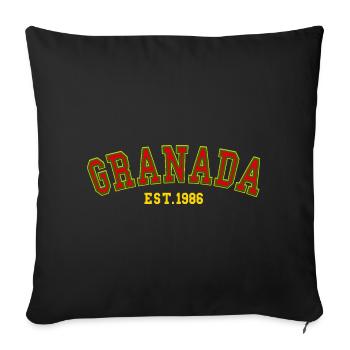 Granada Est. 1986 - Sofa pillowcase 17,3'' x 17,3'' (45 x 45 cm) - black - Front