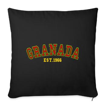 Granada Est. 1966 - Sofa pillowcase 17,3'' x 17,3'' (45 x 45 cm) - black - Front
