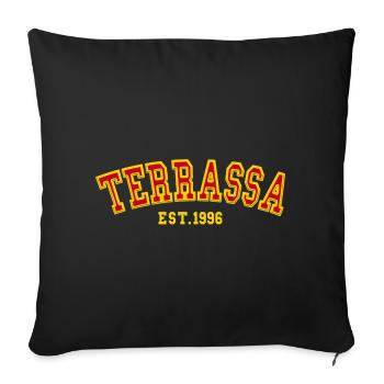 Terrassa Est. 1996 - Sofa pillowcase 17,3'' x 17,3'' (45 x 45 cm) - black - Front