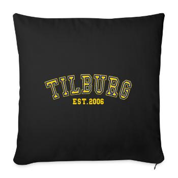 Tilburg gegründet 2006 - Sofakissenbezug 45 x 45 cm - Schwarz - Vorne