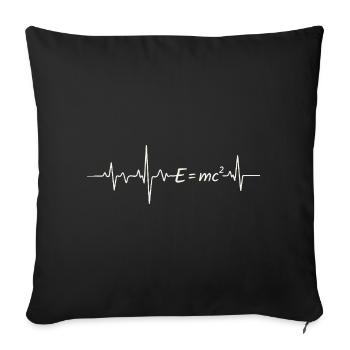 I Love Physics Theory of Relativity E=mc² - Sofa pillowcase 17,3'' x 17,3'' (45 x 45 cm) - black - Front