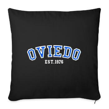 Oviedo Est. 1976 - Sofa pillowcase 17,3'' x 17,3'' (45 x 45 cm) - black - Front