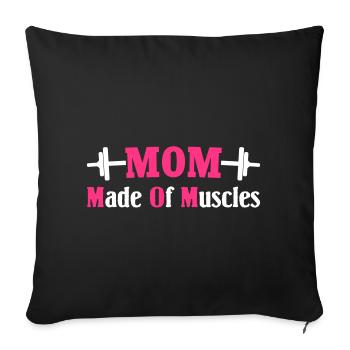 Mom Strong Mom Fitness Muscular Mom Lifting - Sofa pillowcase 17,3'' x 17,3'' (45 x 45 cm) - black - Front