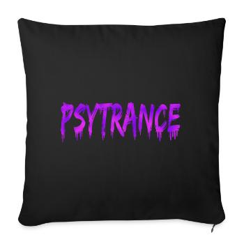 Psytrance Goa Trance - Sofa pillowcase 17,3'' x 17,3'' (45 x 45 cm) - black - Front