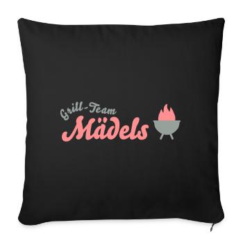 barbecue - Sofa pillowcase 17,3'' x 17,3'' (45 x 45 cm) - black - Front