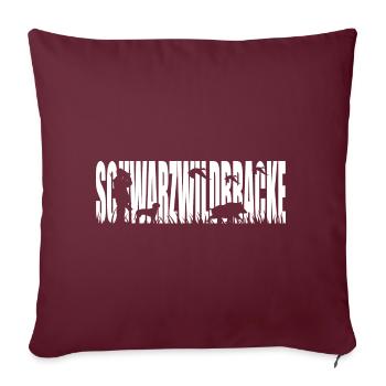 SCHWARZWILDBRACKE Jagdhund Wilsigns Jagd Jäger - Sofakissenbezug 45 x 45 cm - Burgunderrot - Vorne