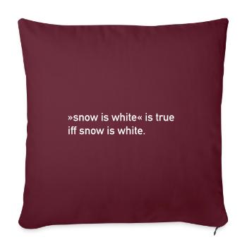 SNOW IS WHITE IFF SNOW IS WHITE - PHILOSOPHY POISON - Sofa pillowcase 17,3'' x 17,3'' (45 x 45 cm) - burgundy - Front