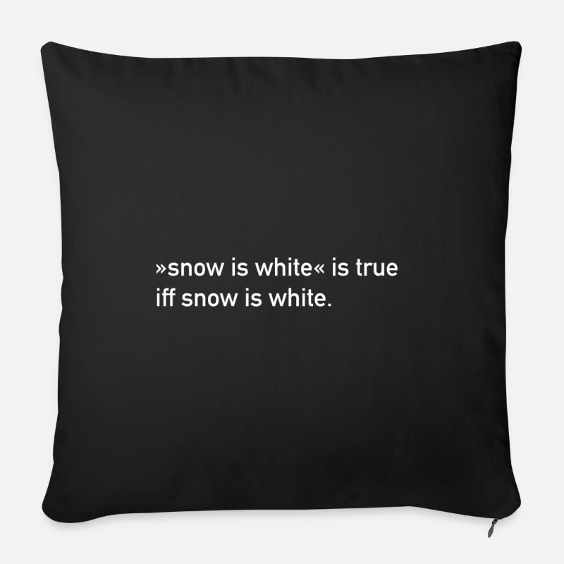 LA NEIGE EST BLANCHE IFF LA NEIGE EST BLANCHE - PHILOSOPHIE POISON - Housse de coussin décorative 45 x 45 cm - noir