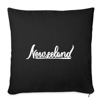 Neuseeland - Sofakissenbezug 45 x 45 cm - Schwarz - Vorne